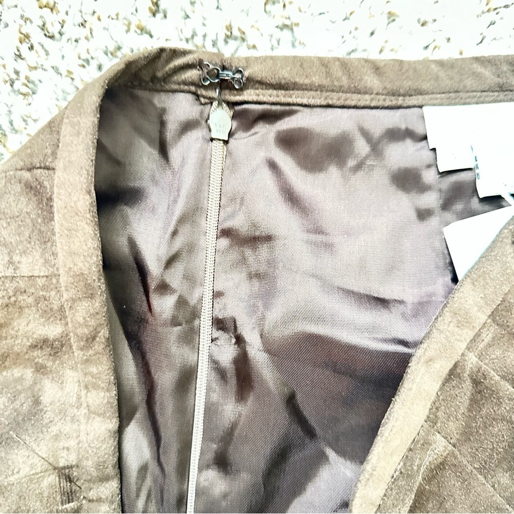Tracy Reece Brown suede skirt size 6 - Picture 6 of 8